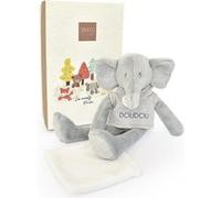 Doudou et Compagnie – Doudou éléphant Sweety gris avec mouchoir 25 cm