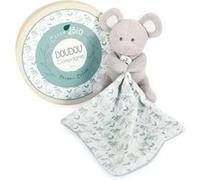 Doudou en coton Bio - Souris avec mouchoir gris Gris Doudou et Compagnie - Paris Gris G