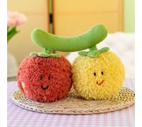 Doudou en peluche de 20 cm - Légumes, fruits et légumes - Mini poupée en peluche douce et moelleuse - Cadeau pour enfants, filles et garçons (R)