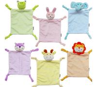Doudou En Peluche Motif Lapin Et Chat Pour Bébé, Serviette De Confort Pour Nouveau-Né, Motif Dessin Animé, Avec Hochet, Poupée, Pour Dormir,