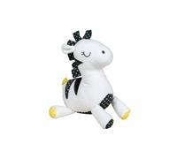 Doudou - SAUTHON - Zèbre Pompon - Velours et popeline - Mixte - 22 x 19 x 7 cm blanc TU