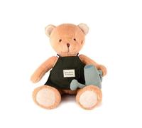 DOUDOU ET COMPAGNIE - 1 Peluche Ours Jardinier - 28 Cm - Collection Botanique - Peluche Déco avec Tablier & Arrosoir - Ours Doux - Idée Cadeau pour Enfants & Adultes Amoureux des Plantes - SP4349
