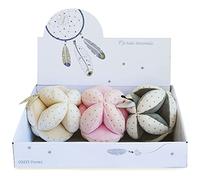 Doudou et Compagnie Attrape-Reve-Balles Sensorielles avec Hochet Assorties, DC3558, Rose, Gris, Beige