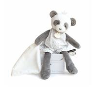 Doudou et Compagnie – Peluche Panda 28 cm avec doudou mouchoir – Attrape-Rêve – Cadeau naissance