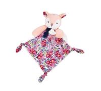 Doudou et Compagnie - BOH’Aime Faon Doudou Hochet avec Anneau - Peluche Ultra Douce - Stimule l’Éveil de Bébé - Motif Fleuri - Dès la Naissance - Lavable en Machine - Cadeau Naissance Fille - DC4221