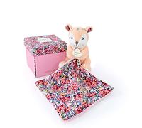 Doudou et Compagnie - BOH'AIME - Pantin Faon avec Doudou - Boîte en Forme de Fleur - Beige - 12 Cm - Idée Cadeau de Naissance Fille et Garçon - Garantie Doudou Perdu - DC4017
