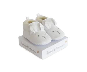 Doudou Et Compagnie - Chaussons bébé petit lapin Blanc