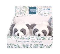 Chaussons bébé Doudou & compagnie Unicef - Panda Roux - blanc - hochet intégré 0-6 mois