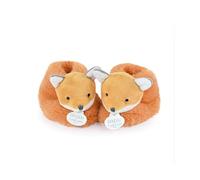Doudou et Compagnie - Chaussons Renard - UNICEF - Boite Ouverte - Orange - Hochet Intégré - Idée Cadeau de Naissance Fille et Garçon - De 0 à 6 Mois - DC4002