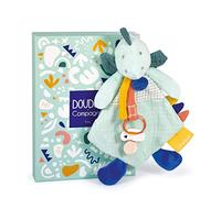 DOUDOU ET COMPAGNIE - Doudou Attache Sucette Dino - 23 cm - Vert - Les Calinosaures - Attache Tétine Bébé - Pour les Câlins Enfants - Idée Cadeau Naissance - Garantie Doudou Perdu - DC3937