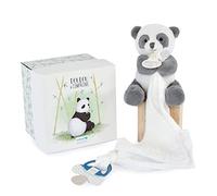 DOUDOU ET COMPAGNIE - Doudou Attache Tétine, Sucette - Panda - UNICEF - Boite Fleur - 12 Cm - Idée Cadeau de Naissance Fille et Garçon - Garantie Doudou Perdu - DC3984