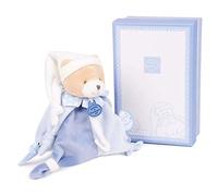 Doudou et Compagnie - Doudou Attache Tétine, Sucette - Petit Chou - Ours - Bleu - Boite Cadeau - 17 Cm - Idée Cadeau de Naissance Fille et Garçon - Garantie Doudou Perdu - DC2714