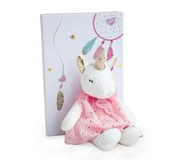 Doudou et Compagnie - Doudou Attrape-Rêves - Licorne - Boite Cadeau - Rose - 20 Cm - Doux - Idée Cadeau de Naissance Fille et Garçon - Garantie Doudou Perdu - DC3539