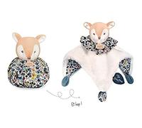 Doudou et Compagnie - Doudou Boule Faon - Peluche 3 en 1 : Doudou, Peluche, Boule d'Eveil - 25 cm - Collection Les Petits Futés - Doux pour Les Câlins - Idée Cadeau Naissance - DC3930