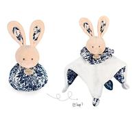 DOUDOU ET COMPAGNIE - Doudou Boule Lapin Blanc - Doudou 3 en 1 Transformable en Balle et Cocon - Pour Bébé Dès la Naissance - Doudou Peluche pour Enfants - Garantie Doudou Perdu - DC3935