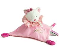 DOUDOU ET COMPAGNIE - Doudou Chat Plat Attrape-Rêves - Chat Rose - Boîte Cadeau - 20 cm - Doux et Réconfortant - Idée Cadeau de Naissance Filles & Garçons - Garantie Doudou Perdu - DC3538