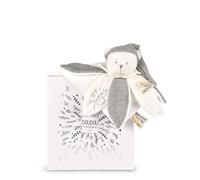 DOUDOU ET COMPAGNIE - Ours ARGENT Doudou Collector Ultra Doux - Doudou Bébé Édition Limitée 25 Ans - Tissu Brodé Élégant - Garantie Doudou Perdu - Idée Cadeau Naissance pour Filles et Garçons - DC4337
