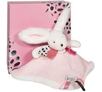 Doudou et Compagnie - Doudou Lapin -25 cm - Blanc/Rose