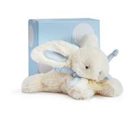 Doudou et Compagnie - Doudou Lapin Bonbon en Boîte - Bleu - 16 cm - DC3376 | Doudou Doux - Idéal à Offrir - Garantie Doudou Perdu - Pour Bébé - Lavable à 30° - Avec Boîte Cadeau - Idée Cadeau Naissance