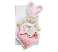 DOUDOU ET COMPAGNIE - Doudou Lapin - Collection Lapin de Sucre - 20 cm - Rose Beige et Blanc - Matière Douce - Cadeau Naissance Mixte - Jolie Boîte Cadeau - Compagnon Parfait pour Bébé - DC3489
