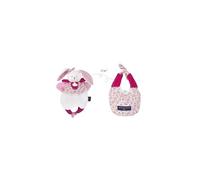 DOUDOU ET COMPAGNIE - Doudou Marionnette et Sac de Rangement Réversible - 30 cm - Collection Lapin Amusette 3 en 1 - Rose - Idée Cadeau Naissance Filles et Garçons - Peluche Éveil de l'Enfant - DC3825