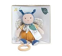 Doudou et Compagnie - Doudou Musical Pollen l'Abeille - En Coton Bio - 30 Cm - Boite Cadeau - Idée Cadeau de Naissance Fille et Garçon - Garantie Doudou Perdu - DC3851