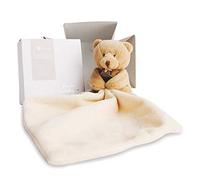 Doudou et Compagnie - Doudou Ours Mouchoir - Boîte fleur Marron 10 cm - Idée cadeau naissance