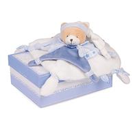Doudou et Compagnie – Doudou carré Petit Chou – Ours 27 cm Bleu