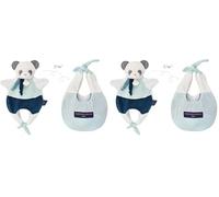 Doudou et Compagnie Doudou Panda Amusette 3 en 1 : Les Petits futés (Lot de 2)