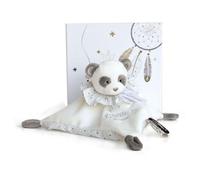 Doudou plat Panda Attrape-rêve Doudou et Compagnie 20 cm Gris