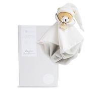 DOUDOU ET COMPAGNIE - Doudou Plat Carré Ours - L'Original Ours Taupe - Compagnon Tout Doux pour Les Câlins Enfants - Idée Cadeau de Naissance Bébé - Garantie Doudou Perdu - DC2928
