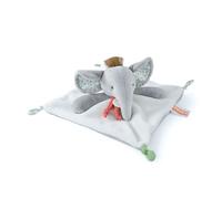 Doudou et Compagnie - Doudou Plat Peluche Elephant - 25cm - Gris - Collection Couleurs Savane - Très Doux pour Bébé - Garantie Doudou Perdu - Cadeau pour Naissance Bébé Garçon Ou Fille - DC4078