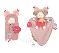 Doudou et Compagnie - Doudou Souris - Doudou cape - Rose - 25 cm - DOUDOU PAPILLOTE - DC3952