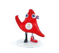 DOUDOU ET COMPAGNIE - Figurine Mascotte Phyrge Parathlète - Licence Officielle des Jeux Olympiques De Paris 2024 - Figurine pour Enfants 3 Ans et Plus - 14,5 cm - Rouge - JO2508