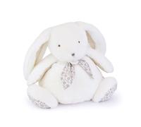 Doudou et Compagnie - Grande Peluche Lapin Doudou Pantin Blanc 42cm - Doudou Peluche Douce pour Bébé dès la Naissance - Idée Cadeau - Garantie Doudou Perdu - DC4249