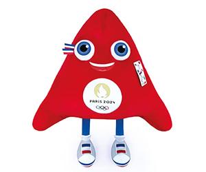 Doudou et Compagnie - Grande Peluche Phryge 80cm - Mascotte Officielle JO PARIS 2024 - Peluche des Jeux Olympiques et Paralympiques de Paris 2024 - Forme Bonnet Phrygien Rouge - 80 cm - JO2404