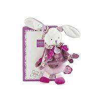 Doudou et Compagnie - Hochet Grelot Peluche - 19 cm - Collection Cerise Le Lapin - Rose Liberty - Boîte Cadeau - Idée Cadeau Naissance Filles et Garçons - Doudou pour l'Éveil Sonore - DC2700