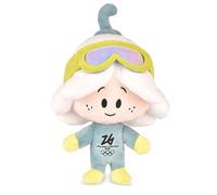 Doudou et Compagnie - JO Milano Cortina 2026 - Grande Peluche Officielle Sport FLO (Masque de Ski) - Collection Flo Olympique - Ami Mascottes Tina & Milo Jeux Olympiques d’Hiver - 30 cm - LI4558