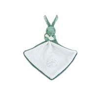 Doudou et Compagnie - Peluche lapin avec doudou DC4361 - vert sauge ultra douce motif fleuri lavable