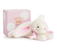 Doudou et Compagnie – Doudou lapin mouchoir DC3337 – Rose 10 cm, boîte ouverture fleur