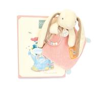 Doudou et Compagnie - LAPIN CIBOULETTE - Doudou Lapin Hochet Rose - Pour Enfants dès la Naissance - 21 cm - Avec Boîte Cadeau pour Offrir - Idée Cadeau Pour Filles et Garçons - DC4206