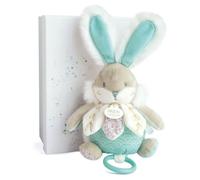 Coffret peluche musicale vert amande Lapin de sucre (20 cm)