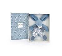 Doudou et Compagnie - Lapin Doudou - Peluche Doudou Lapin - Bleu - 18 cm - pour Enfants Filles et Garçons dès la Naissance - Boîte Cadeau Incluse pour Offrir - Garantie Doudou Perdu - DC4154
