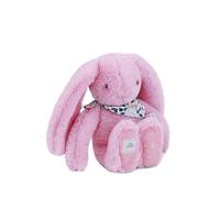 Doudou et Compagnie - Lapin Fleurette Grenadine 25 cm - Peluche Ultra Douce Fille avec Motif Fleuri - Doudou Bébé Rose Tendre - Idée Cadeau Naissance avec Boîte Cadeau - DC4297