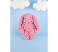 DOUDOU ET COMPAGNIE - Lapin Fleurette Grenadine 35 cm - Peluche Rose Ultra Douce pour Bébé avec Foulard Fleuri - Doudou Mixte dès la Naissance - Idée Cadeau Naissance - DC4302
