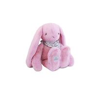 DOUDOU ET COMPAGNIE - Lapin Fleurette Grenadine 50 cm - Peluche Rose Très Douce - Doudou Bébé Naissance - Foulard Fleuri - Lavable en Machine - Cadeau Naissance - DC4307
