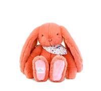 DOUDOU ET COMPAGNIE - Lapin Fleurette Terracotta 35 cm - Peluche Rose Terracotta Ultra Douce pour Bébé - Doudou Lapin Mixte dès la Naissance - Cadeau de Naissance - DC4303