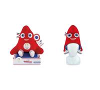 Doudou et Compagnie - Lot 1 Peluche Phryge Olympique 30 cm Fabriqué en France + 1 Bonnet Phryge Rembourré Taille Unique - Forme Bonnet Phrygien Rouge - Jeux Olympiques & Paralympiques Paris 2024