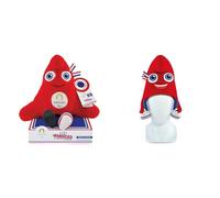 Doudou et Compagnie - Lot 1 Peluche Phryge Paralympique 30 cm Fabriqué en France + 1 Bonnet Phryge Rembourré Taille Unique - Forme Bonnet Phrygien Rouge - Jeux Paralympiques & Olympiques Paris 2024