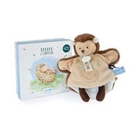 DOUDOU ET COMPAGNIE - Marionnette à Main Hérisson - 25 cm - Collection UNICEF - Marron - Solidaire Interactive - Idée Cadeau Naissance Filles Garçons - Doudou Peluche Éveil Imagination Enfant - DC3989